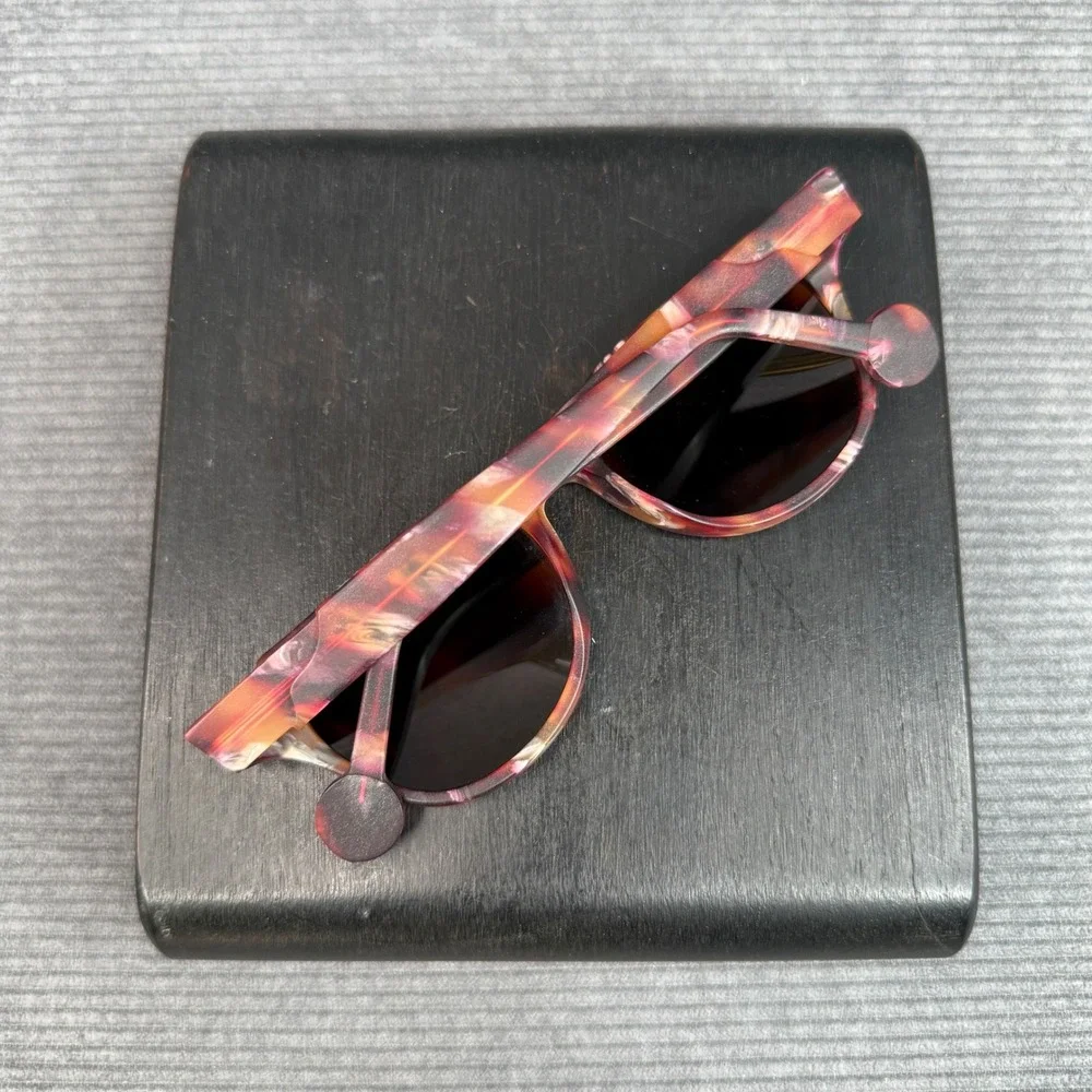 l.a.Eyeworks Jake 385M Y2K Sunglasses Tortoise Red Orange Purple Handcrafted VTG